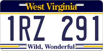 WV license plate 1RZ291
