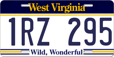 WV license plate 1RZ295