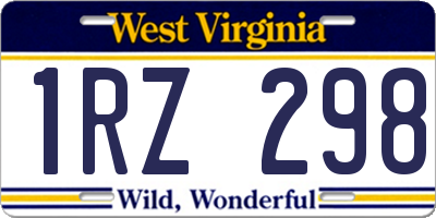 WV license plate 1RZ298