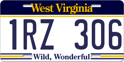 WV license plate 1RZ306