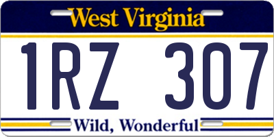 WV license plate 1RZ307