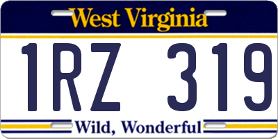 WV license plate 1RZ319