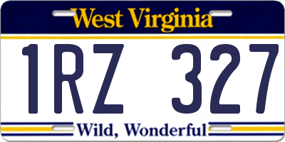 WV license plate 1RZ327