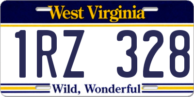 WV license plate 1RZ328