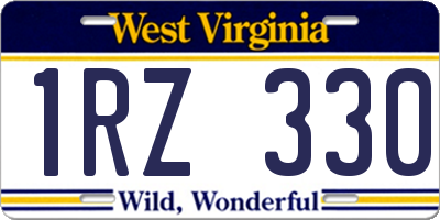 WV license plate 1RZ330