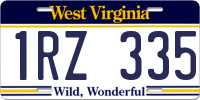WV license plate 1RZ335