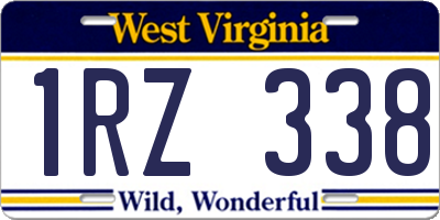 WV license plate 1RZ338