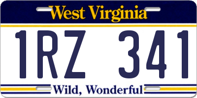 WV license plate 1RZ341