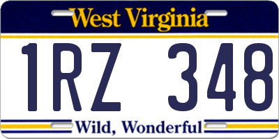 WV license plate 1RZ348