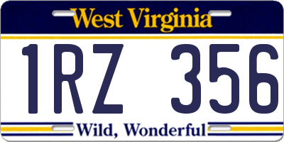 WV license plate 1RZ356