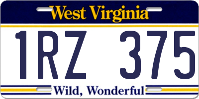 WV license plate 1RZ375