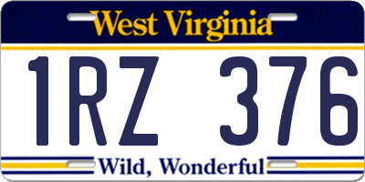 WV license plate 1RZ376