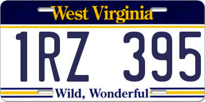 WV license plate 1RZ395