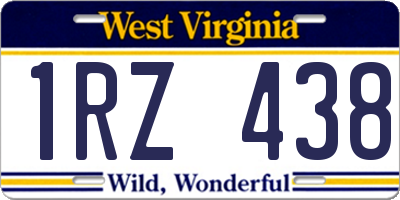 WV license plate 1RZ438