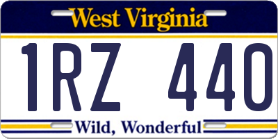 WV license plate 1RZ440