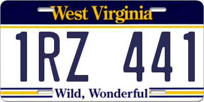 WV license plate 1RZ441