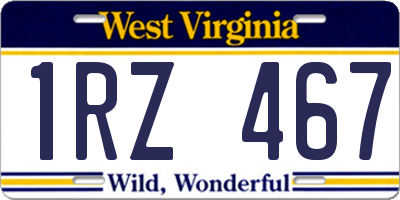 WV license plate 1RZ467