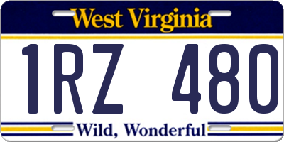 WV license plate 1RZ480