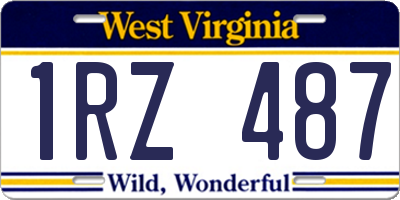 WV license plate 1RZ487