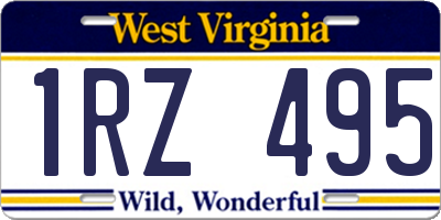 WV license plate 1RZ495