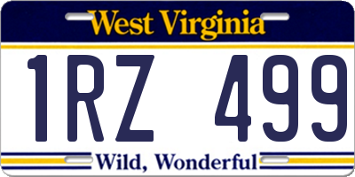 WV license plate 1RZ499