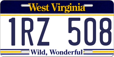 WV license plate 1RZ508
