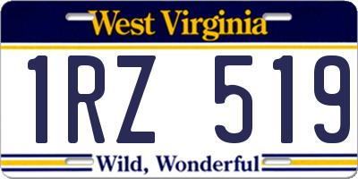 WV license plate 1RZ519
