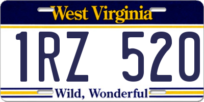 WV license plate 1RZ520