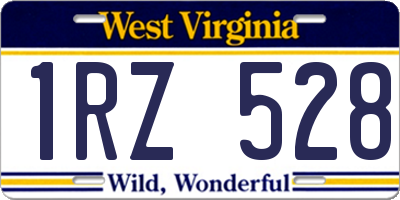 WV license plate 1RZ528