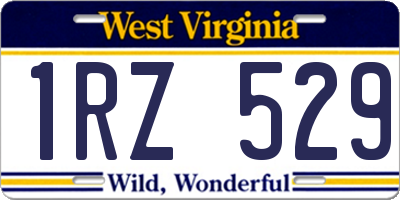WV license plate 1RZ529