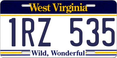 WV license plate 1RZ535