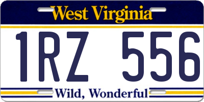 WV license plate 1RZ556