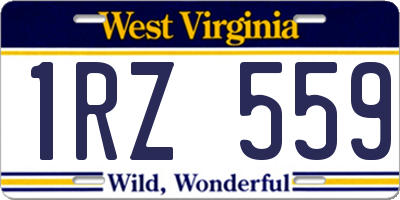 WV license plate 1RZ559