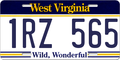 WV license plate 1RZ565