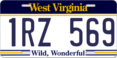 WV license plate 1RZ569