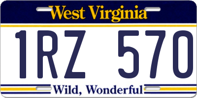 WV license plate 1RZ570