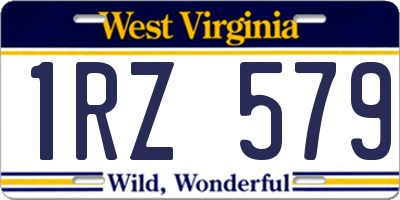 WV license plate 1RZ579
