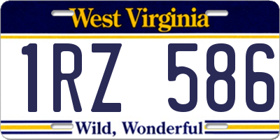 WV license plate 1RZ586