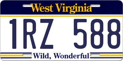 WV license plate 1RZ588