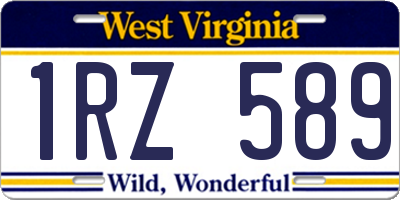 WV license plate 1RZ589