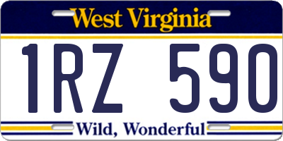 WV license plate 1RZ590