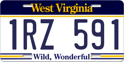 WV license plate 1RZ591