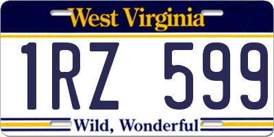 WV license plate 1RZ599