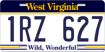 WV license plate 1RZ627