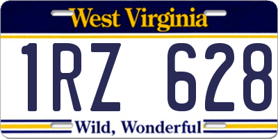 WV license plate 1RZ628