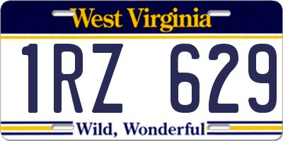 WV license plate 1RZ629