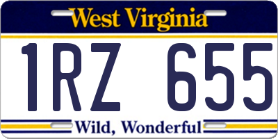 WV license plate 1RZ655