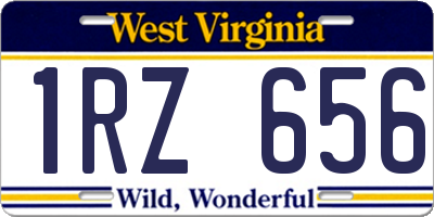 WV license plate 1RZ656