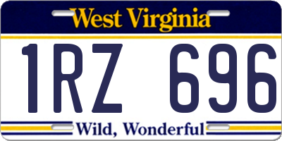 WV license plate 1RZ696