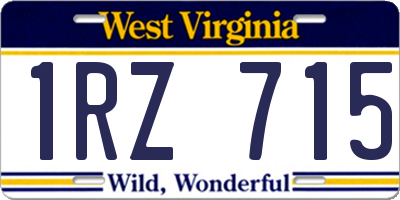 WV license plate 1RZ715